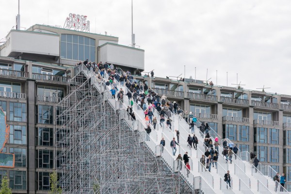 MVRDV completes The Stairs, a giant scaffolding staircase in Rotterdam city centre