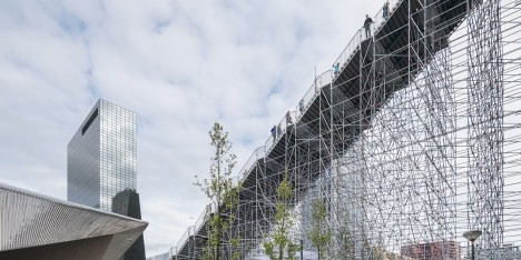 MVRDV completes The Stairs, a giant scaffolding staircase in Rotterdam city centre