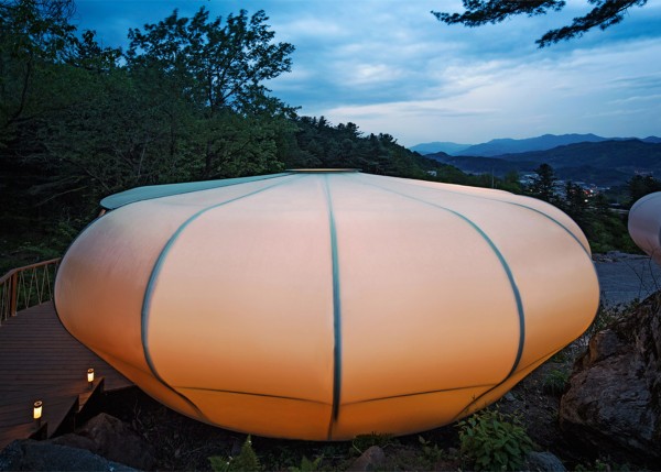 Glamping on the Rock camping facility on South Korea designed by ArchiWorkshop
