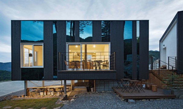 Glamping on the Rock camping facility on South Korea designed by ArchiWorkshop
