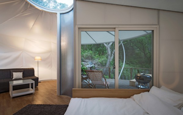 Glamping on the Rock camping facility on South Korea designed by ArchiWorkshop