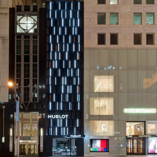 Hublot Fifth Avenue in New York City, retail architecture and interiors by Peter Marino. Photograph by Adrian Wilson