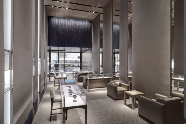 Hublot Fifth Avenue in New York City, retail architecture and interiors by Peter Marino. Photograph by Adrian Wilson