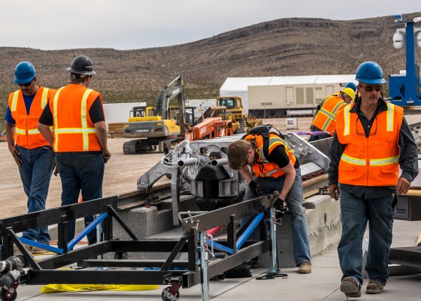 Hyperloop One project undergoes air propulsion test in the Nevada desert