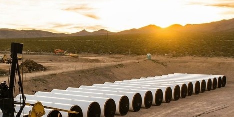 Hyperloop One project undergoes air propulsion test in the Nevada desert