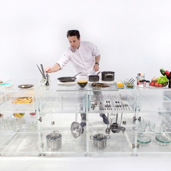 Infinity kitchen by MVRDV unveiled at the Venice Biennale 2016 is completely transparent