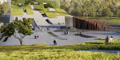 Napur Architect wins Budapest museum contest with huge skateboard-ramp design