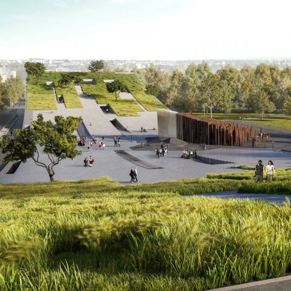 Napur Architect wins Budapest museum contest with huge skateboard-ramp design