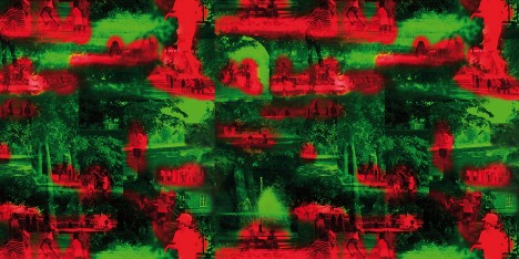 Jean Nouvel designs red and green wallpaper for the Summer Hours range by Maharam