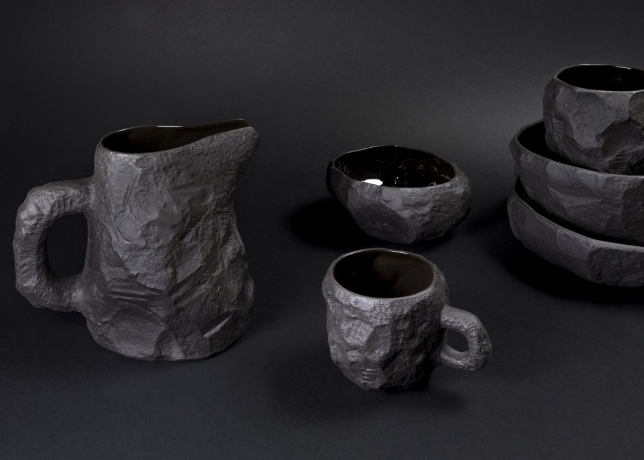 Max Lamb basalt crockery collection