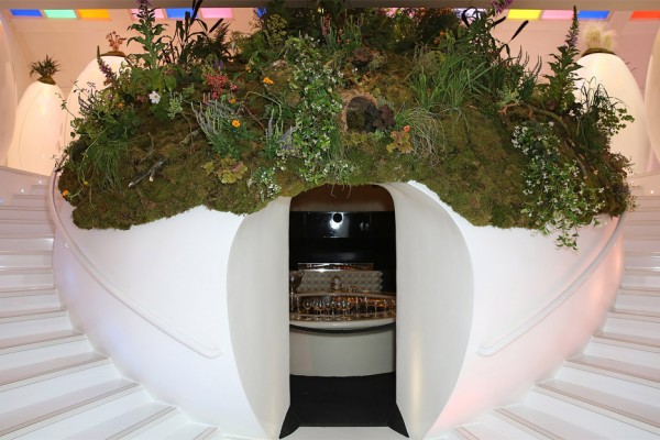 Mayfair flower show Sketch lounge interior in London, UK