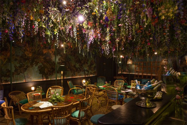 Mayfair flower show Sketch lounge interior in London, UK