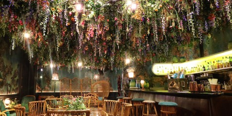 Mayfair flower show Sketch lounge interior in London, UK