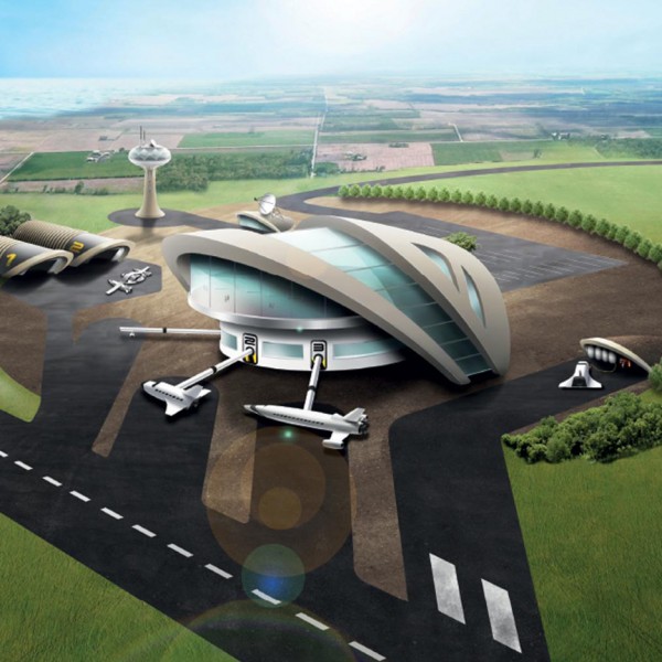 Government illustration of a spaceport