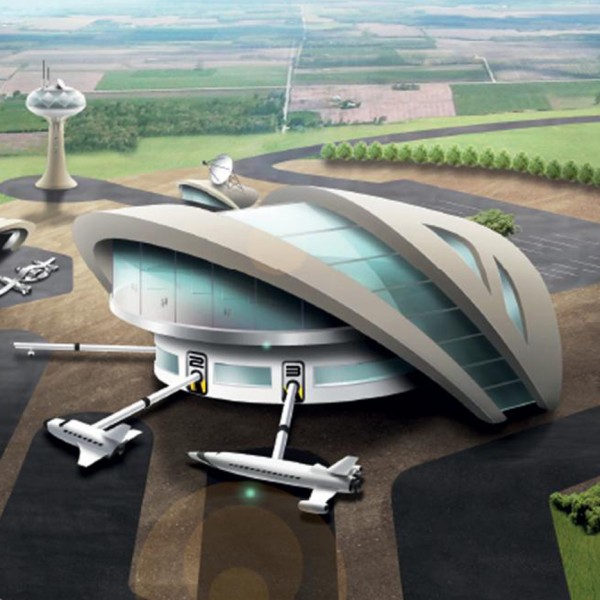 Government illustration of a spaceport