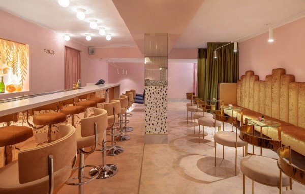 Naive Champagne Bar interior by AKZ Architecture in Kiev, Ukraine