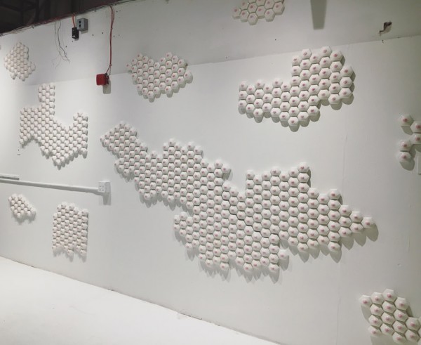 Nipple tiles exhibition by Nicole Nadeau at New York Design Week 2016