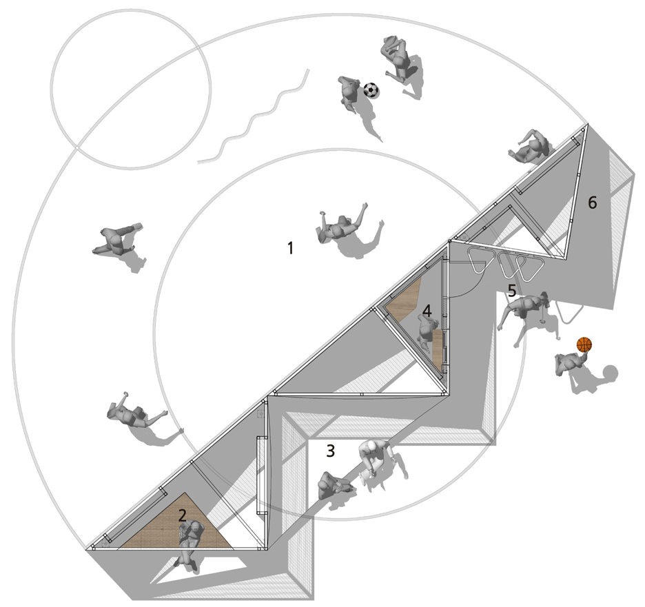 Undefined playground structure designed by B.U.S Architects in South Korea