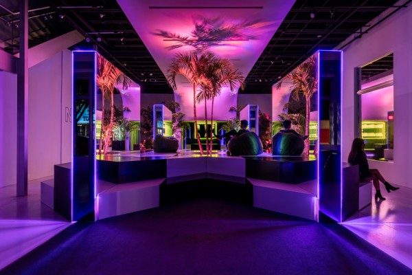 Neon Jungle installation by Rafael de Cardenas in Miami Design District