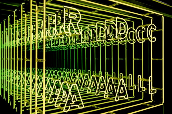 Neon Jungle installation by Rafael de Cardenas in Miami Design District