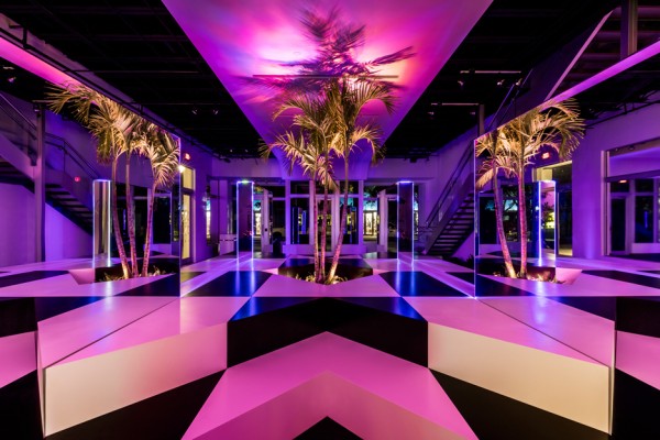 Neon Jungle installation by Rafael de Cardenas in Miami Design District