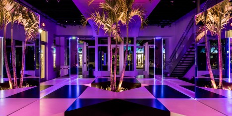 Neon Jungle installation by Rafael de Cardenas in Miami Design District
