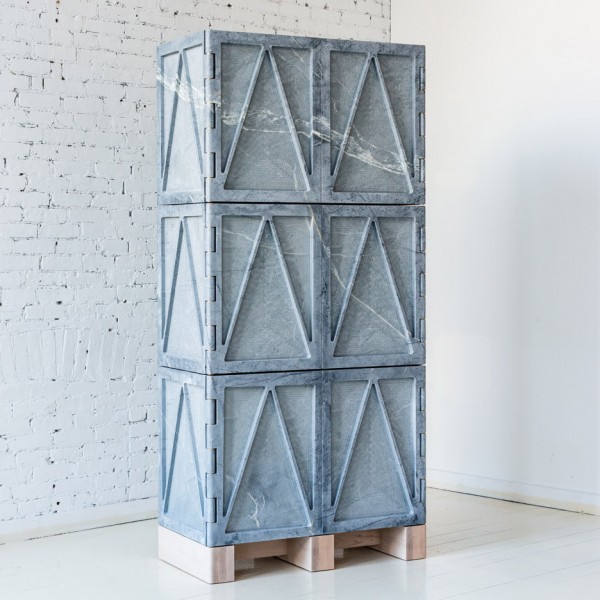 Relief Stone Cabinet in Qualities of Material furniture by Fort Standard at New York Design Week 2016