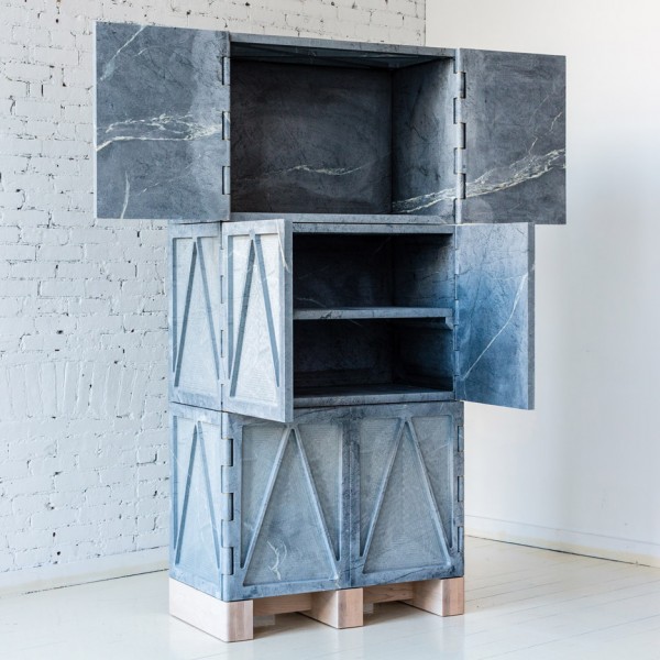 Relief Stone Cabinet in Qualities of Material furniture by Fort Standard at New York Design Week 2016