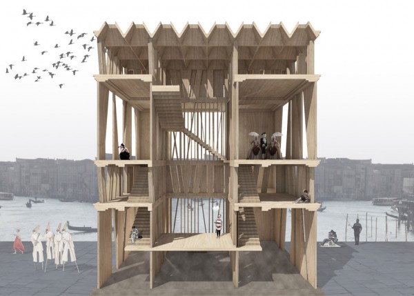 The Palace of Shadows by In Praise of Shadows for the Forest of Venice installation at the Venice Architectural Biennale 2016