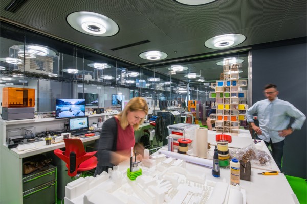 Architecture News: Rogers Stirk Harbour and Partners office interior in the Cheesegrater, Leadenhall Building London, UK