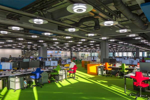 Architecture News: Rogers Stirk Harbour and Partners office interior in the Cheesegrater, Leadenhall Building London, UK