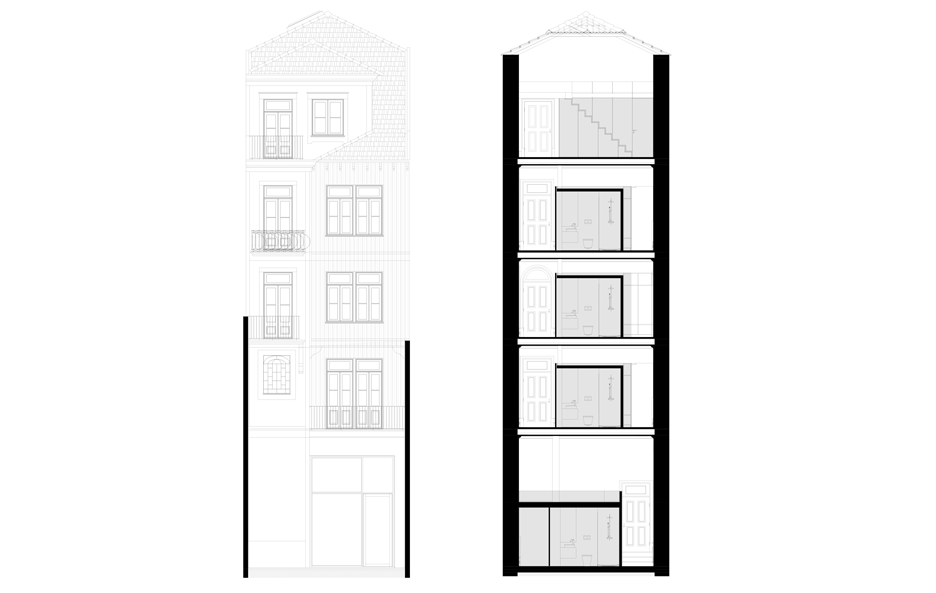 Santa Teresa townhouse renovation in Porto, Portugal by Joao Morgado