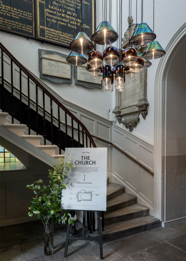 Tom Dixon furniture and lighting exhibition at The Church for Clerkenwell Design Week 2016