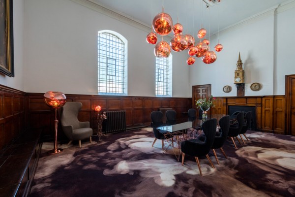 Tom Dixon furniture and lighting exhibition at The Church for Clerkenwell Design Week 2016