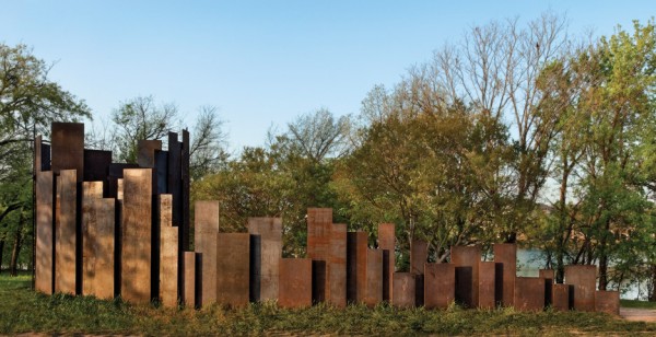 Restroom designed by Miro Rivera Architects for the Lady Bird Hike Trail on the banks of the Colorado River in Texas