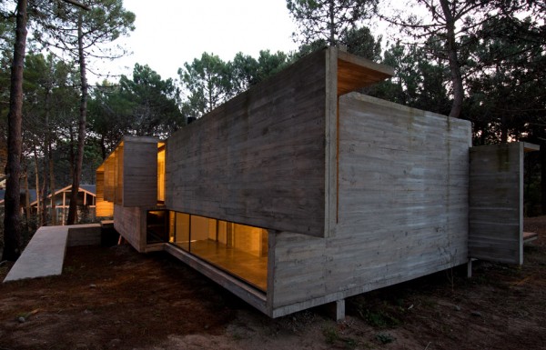 Valeria house by Liciano Kruk and Maria Victoria Besonias which is built in a forest near Buenos Aries