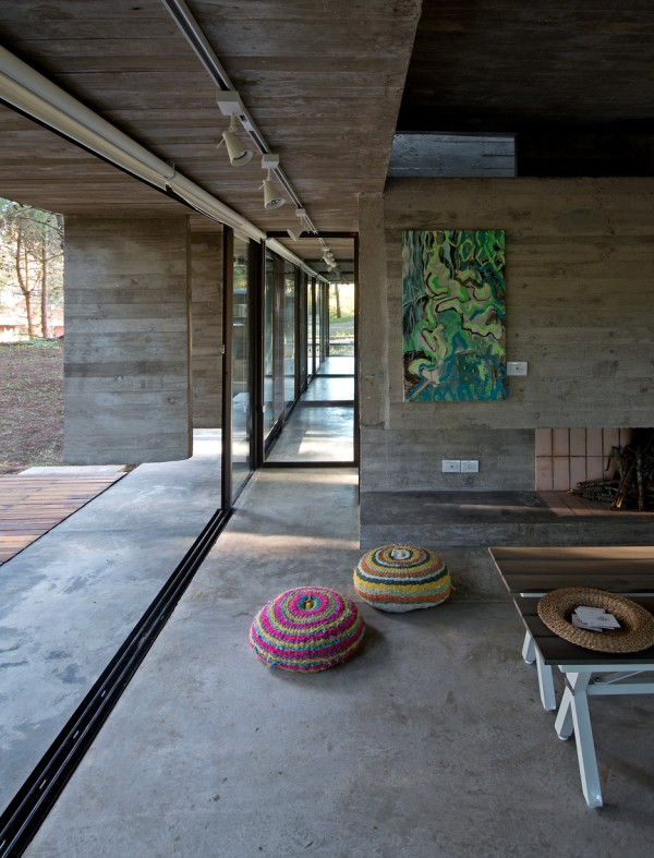 Valeria house by Liciano Kruk and Maria Victoria Besonias which is built in a forest near Buenos Aries