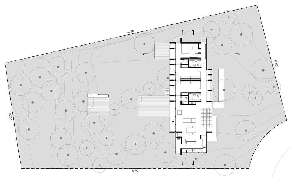 Valeria house by Liciano Kruk and Maria Victoria Besonias which is built in a forest near Buenos Aries