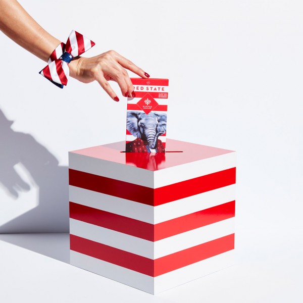 The (Very) Political Selection chocolate packaging by Design Army for Harper Macaw based on the partisan presidential election primaries