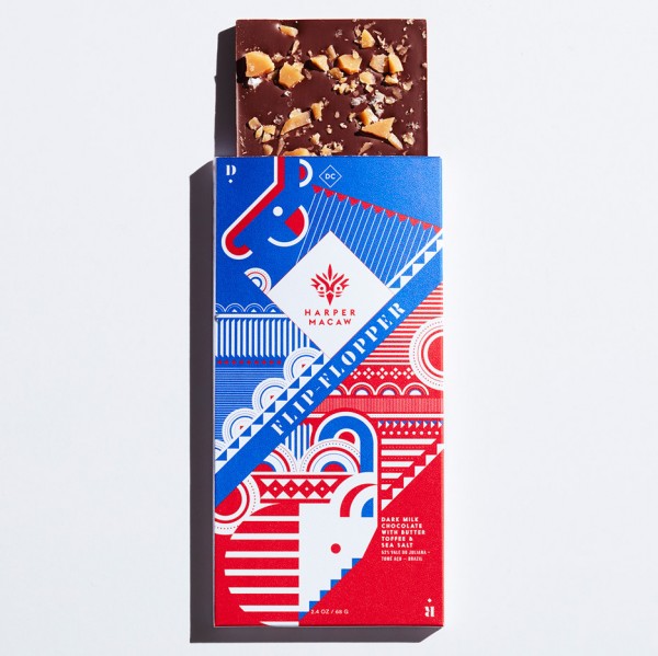 The (Very) Political Selection chocolate packaging by Design Army for Harper Macaw based on the partisan presidential election primaries