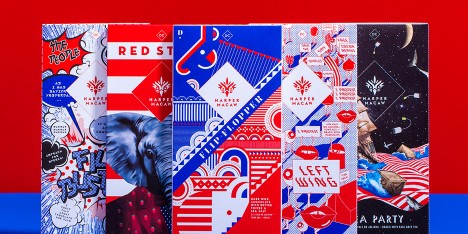 The (Very) Political Selection chocolate packaging by Design Army for Harper Macaw based on the partisan presidential election primaries