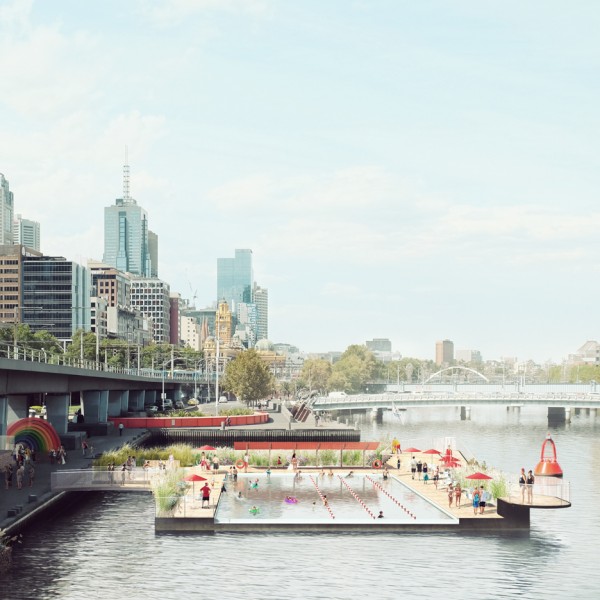 Yarra pool project in Melbourne harbour by Studio Octopi