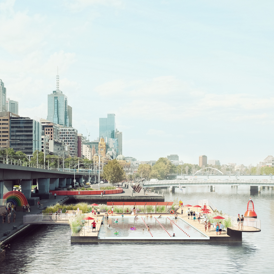 Yarra pool project in Melbourne harbour by Studio Octopi