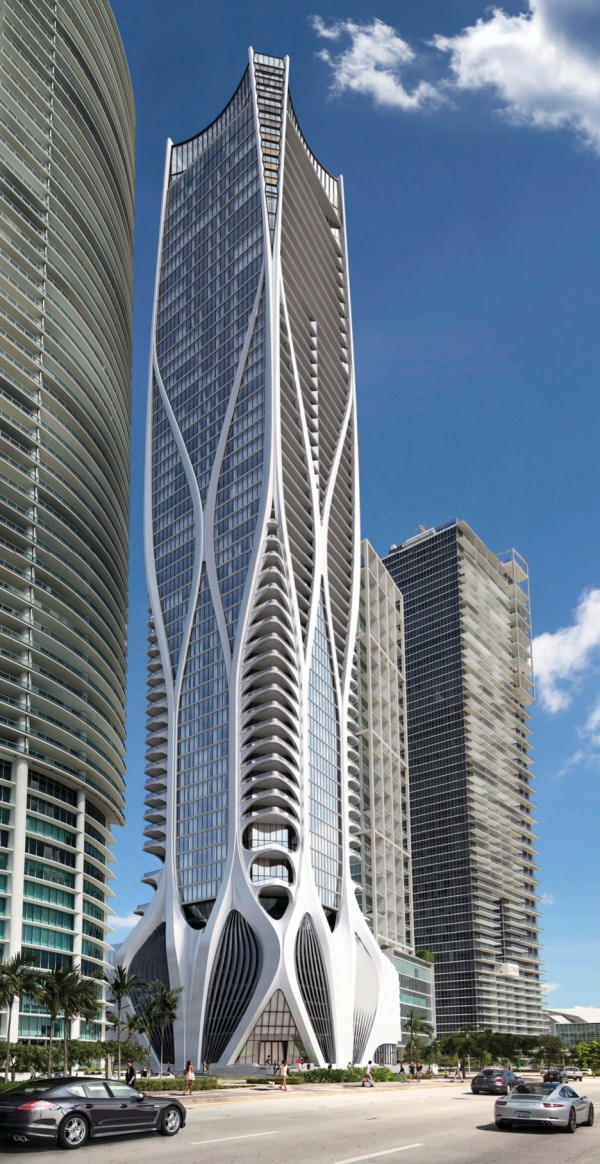 Zaha Hadid's One Thousand Museum residential tower in Miami
