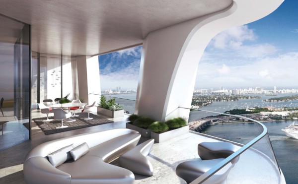 Zaha Hadid's One Thousand Museum residential tower in Miami