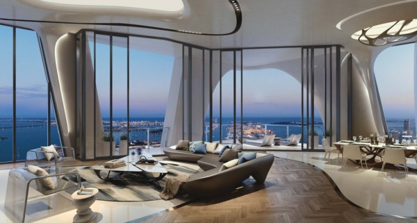 Zaha Hadid's One Thousand Museum residential tower in Miami