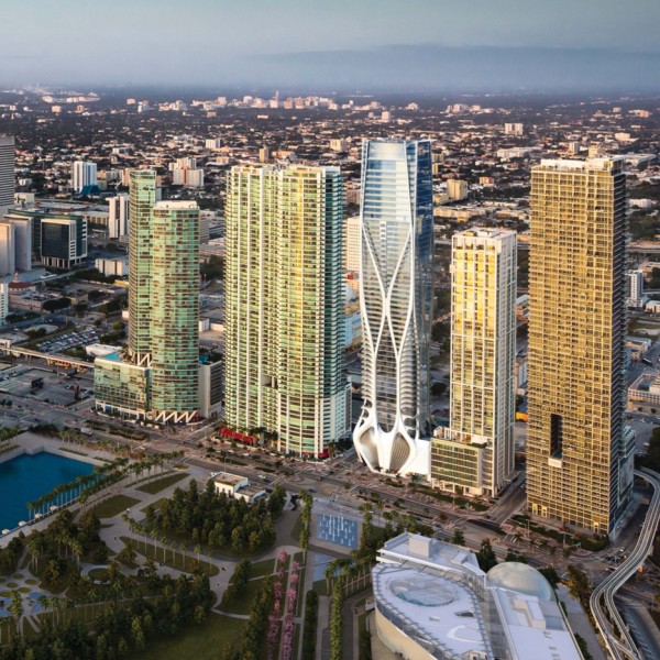 Zaha Hadid's One Thousand Museum residential tower in Miami