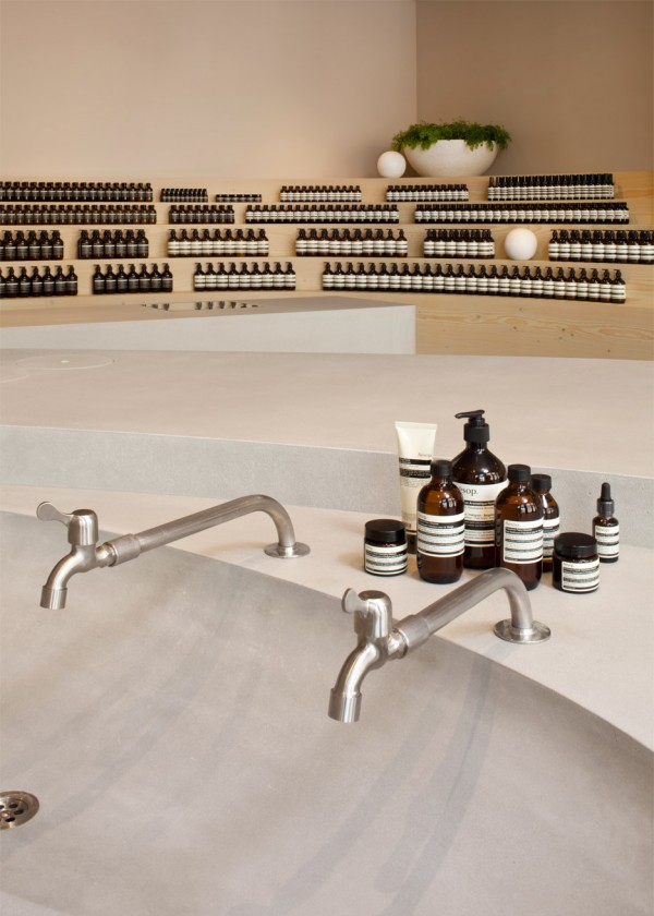 Aesop interior in Dusseldorf, Germany by Snøhetta