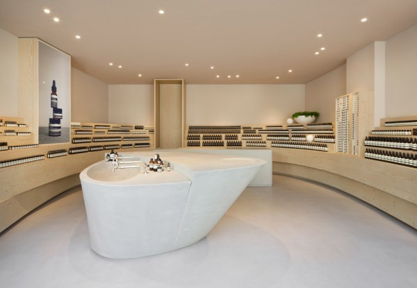 Aesop interior in Dusseldorf, Germany by Snøhetta