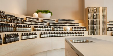 Aesop interior in Dusseldorf, Germany by Snøhetta
